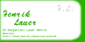 henrik lauer business card